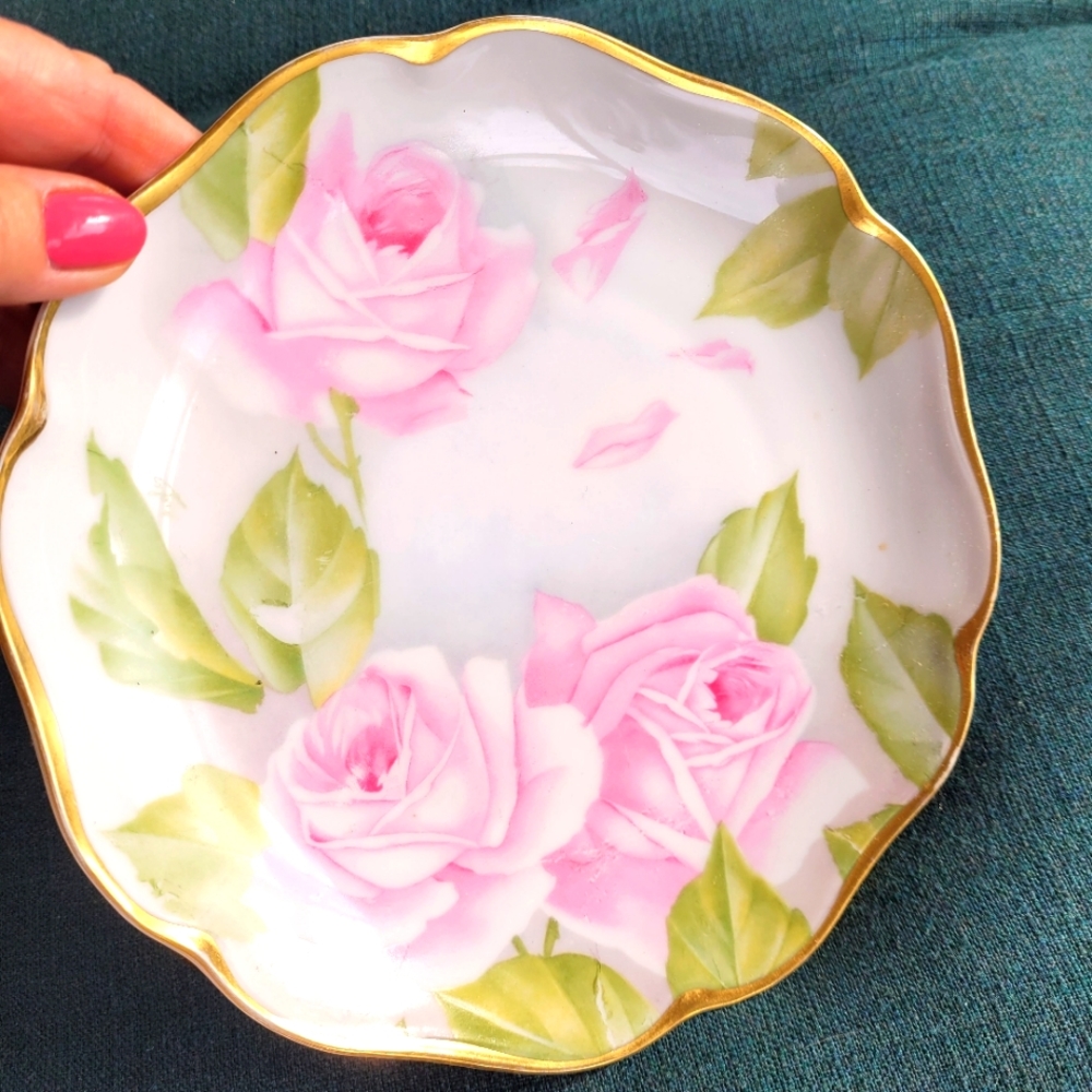Rosenthal mid. 20th century. Rose decor plate.  Bavaria